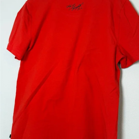 Karl Lagerfeld Red Kids Tee with Eiffel Tower and Cat - Picture 4 of 5